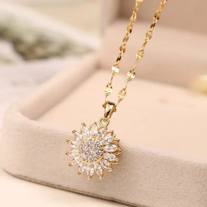 Sun Blossom Spinner Necklace