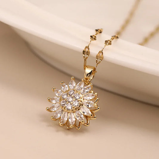 Sun Blossom Spinner Necklace